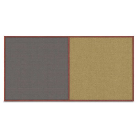 United Visual Products Enclosed Corkboard, 3 Door, 96"x48", 4" Fra, UV3413-GOLD-RUBBER UV3413-GOLD-RUBBER